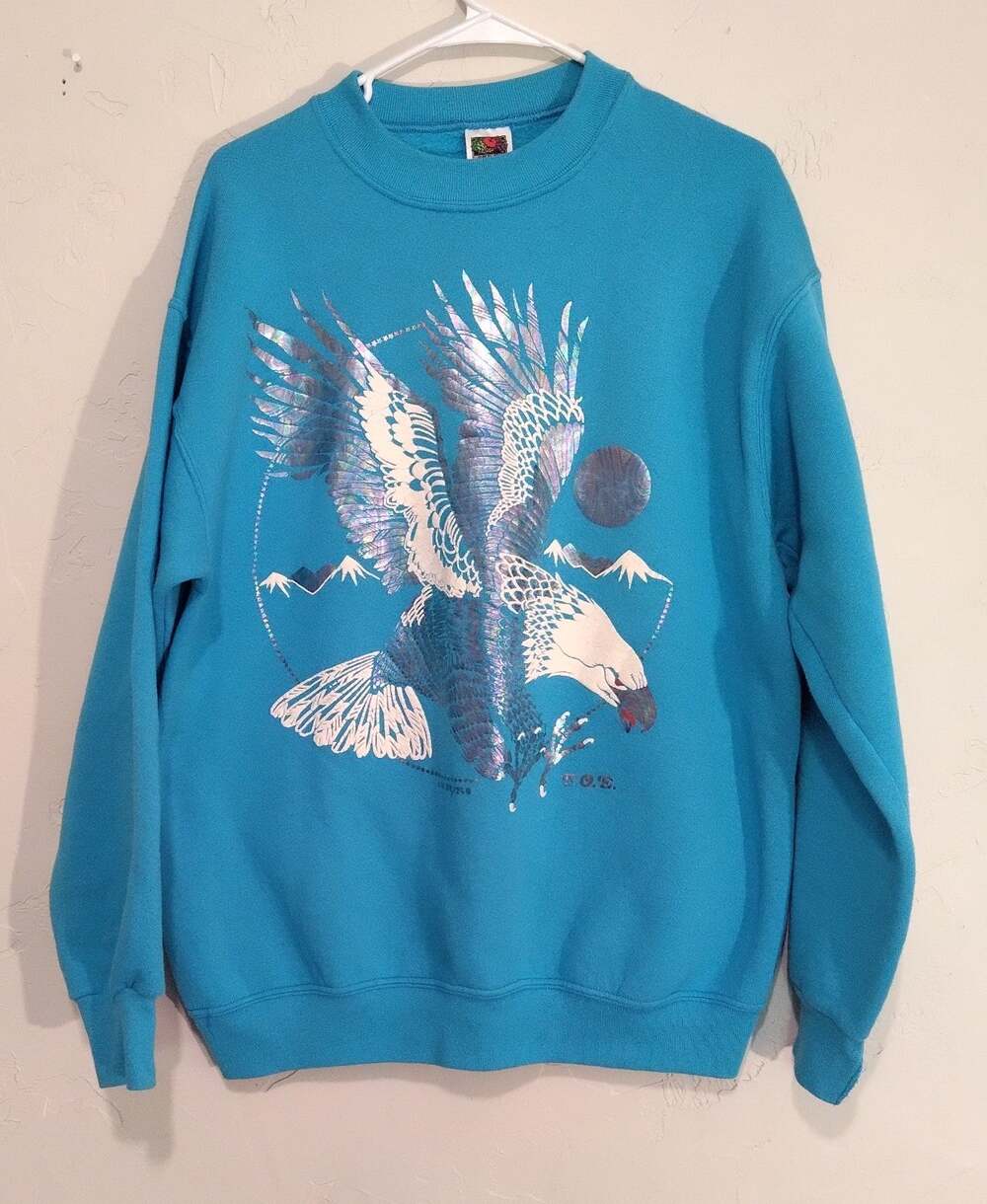 Vintage Fraternity Order of the Eagles Glitter Sweatshirt